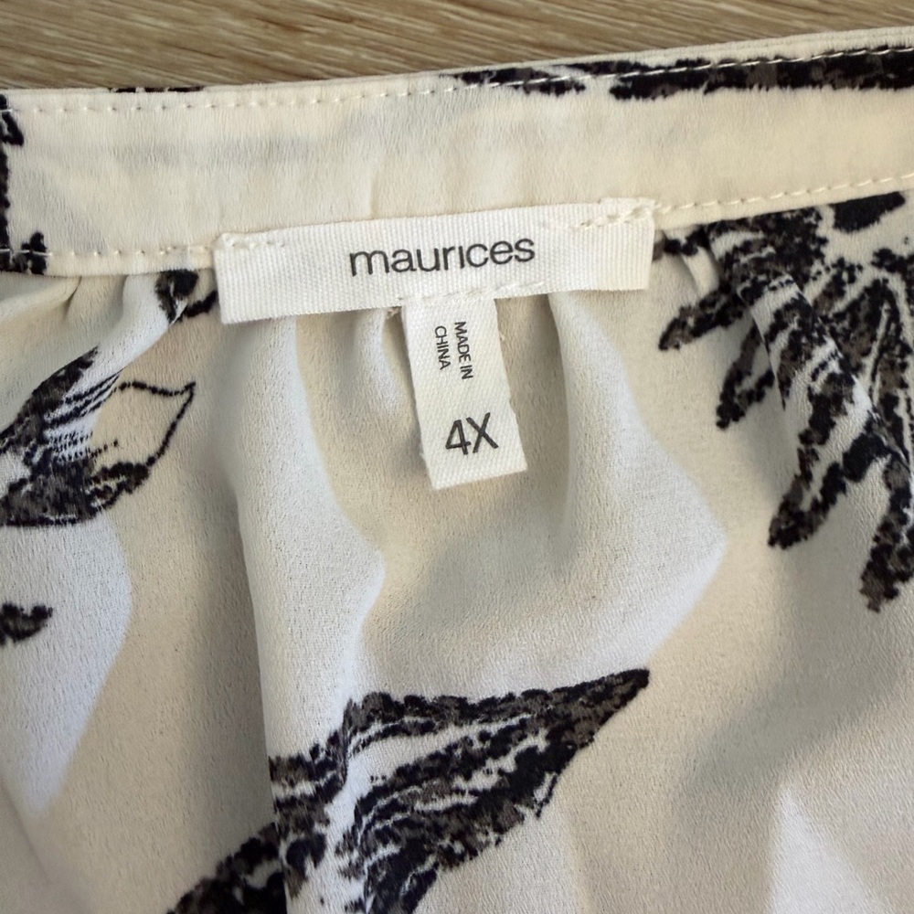 Maurices Black and White Floral Blouse - Picture 2 of 4
